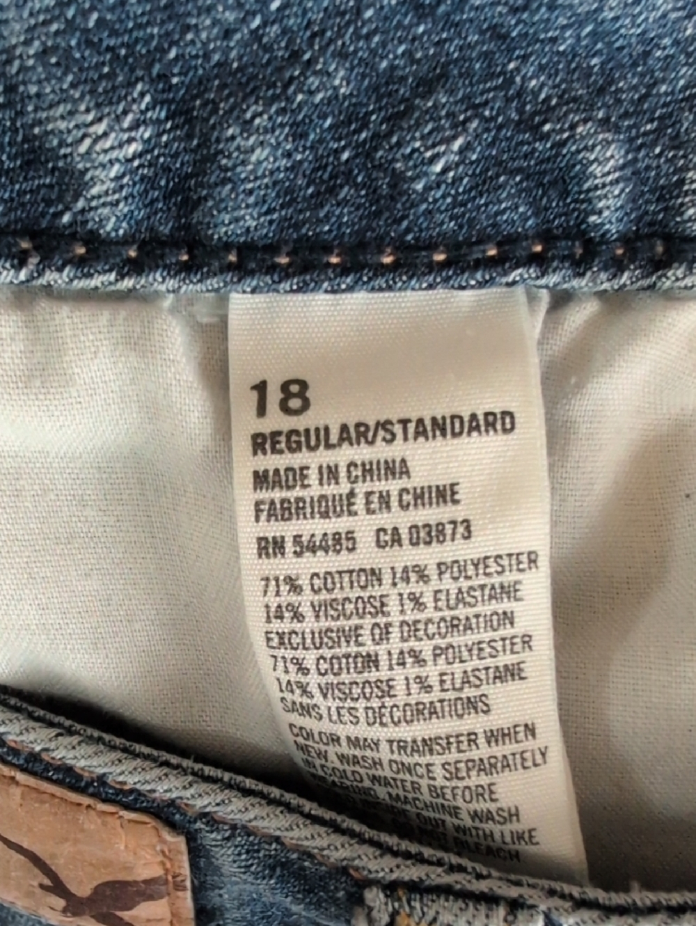 American Eagle Vintage Hi Rise Skinny Super Stretch Crop Jeans 18 W259 - Picture 7 of 8